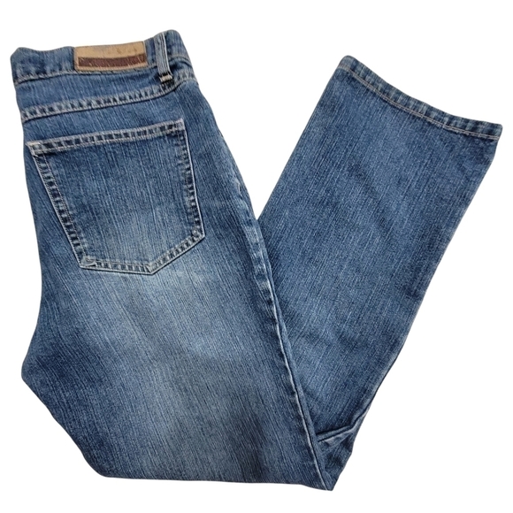 𝅺BLUE Highrise Straight Leg Cropped Jeans Size 8 Vintage Gloria Vanderbilt - Picture 1 of 10